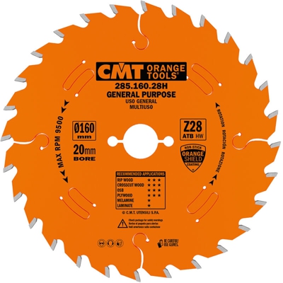 Cmt Orange Tools - 285.160.28H LAMA CIRCOLARE (UNIVERSALE) HW 160X2.2/1.6X20 Z28 ATB