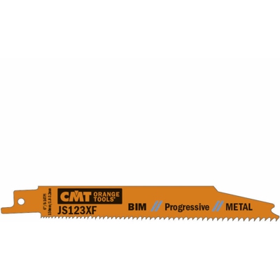 JS123XF-5 5 LAME SEGHETTO X METAL BIM 150x1.8-3.2x8-14TPI (SS/MILLED) - CMT ORANGE TOOLS
