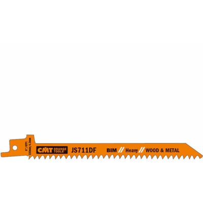JS711DF-5 5 LAME SEGHETTO LEGNO/METAL BIM 150x4.3x6TPI (SS/MILLED)CURV - CMT ORANGE TOOLS