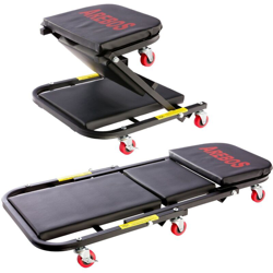 Arebos Carrello per montaggio 2 in 1 fino a 150 kg carrellino sgabello da officina precio