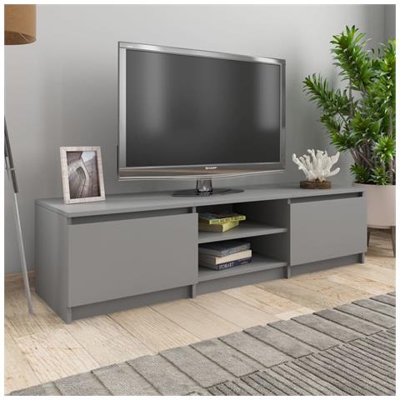 Mobile Tv Grigio 140x40x35,5 Cm In Truciolato