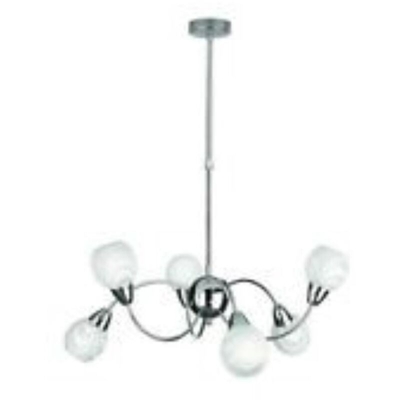 Gratianus Gratianus - Sospensione 6 luci con sfere in vetro e dettagli cromo - MASSIVE