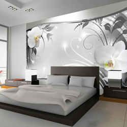 Fotomurale Silver Abstract cm 300x210 Artgeist en oferta