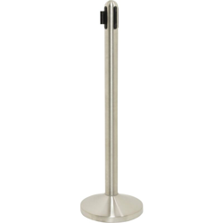 Securit – retrattile nastro dissuasore con nastro in nylon, acciaio inox, 100 cm grigio (210 cm), Base 31 x 31, colore: grigio/acciaio inossidabile en oferta