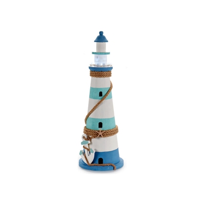Gift Decor - Statua Decorativa Legno (18 x 53 x 18 cm) Luci LED