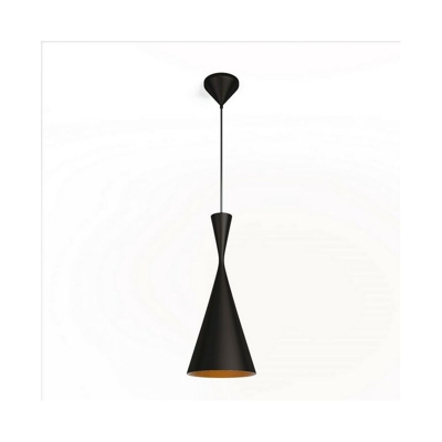 Lampada a Sospensione Metal Black - Plafoniera - da Parete - Nero, Oro in Metallo, 36 x 36 x 136 cm, 1 x E27, Max 100 W - HOMEMANIA