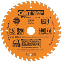 Cmt Orange Tools - 272.150.40H LAMA CIRCOLARE (ULTRA ITK) HW 150X1.5/1X20 (+16) Z40 ATB+S características