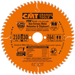 Cmt Orange Tools - 276.210.64M LAMA CIRCOLARE X ALLUMINIO HW 210x1.8/1.2x30+25 Z64 TCG NEG en oferta