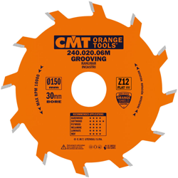 240.020.06M Lama Circolare Per Incastri Hw 150X2/1.4X30 Z12 Piano - CMT ORANGE TOOLS características