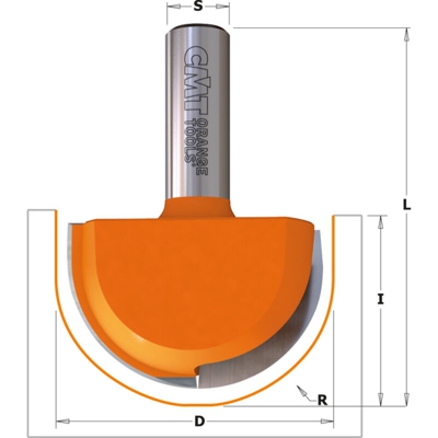 Cmt Orange Tools - 914.880.11 FRESA RAGGIO CONVESSO HW S=12 D=38.1x31.7x70 R=19.05 DX
