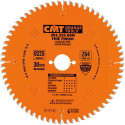 281.225.64M Lama Dente Trapezoidale Hw 225X2.6/1.8X30 Z64 4°Tcg - CMT ORANGE TOOLS precio