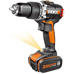 Worx - Trapano Avvitatore con Percussione, Motore Brushless a Batteria 2.0 Ah Li-Ion WX373.1 en oferta