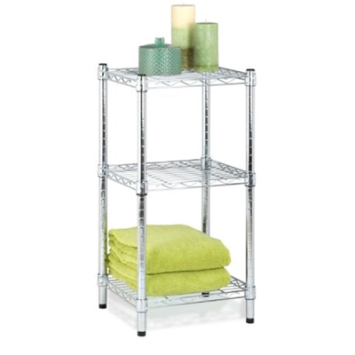 Colonne espositori in acciaio cromato SCAFFALIDEA® Dim. piano cm 45x45 Altezza cm 160 Num. Piani 5