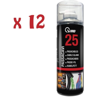 12 Bombolette Spray Passacavi Per Cavi Telefonici Elettrici Fibre Ottiche Vmd 25
