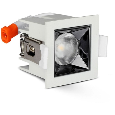 V-tac - faretto incasso chip samsung 4 watt 1 luce 220-240 volt 38° A+ CE bianco bianco naturale quadrato tec 650397