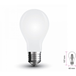 lampadina filo led satinata 220-240 volt 300° 4 watt A+ CE E27 IP20 bianco caldo no tec 609647 - V-TAC en oferta