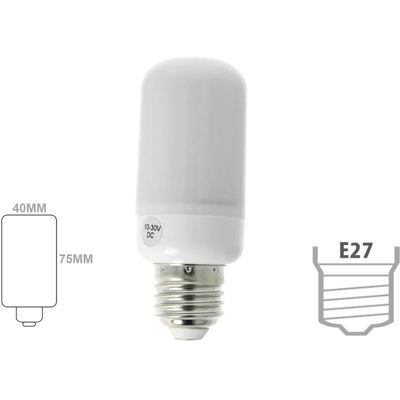 Ledlux - Lampada Led E27 DC 24V AC/DC 12V 8W Bianco Caldo Forma Mais Pannocchia