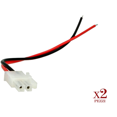 2 PZ Connettori Spinotto Maschio Piatto Con Blocco Di Sicurezza Cavo 15cm - LEDLUX