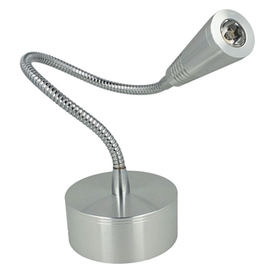 Applique Faretto Led Da Parete Muro 3W Bianco Freddo 6000K Braccio Flessibile - LEDLUX