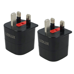 Ledlux - 2 PZ Convertitore Adattatore Presa Spina Inglese Europea Da UK a EU Con Fusibile 13A Max 3120W en oferta