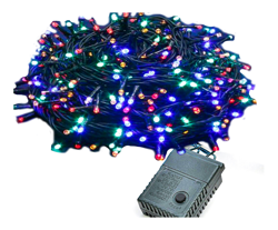 Ledlux - Mantello Luci Led Per Albero Di Natale 192 Luci RGB Multicolori 1,8 Metri IP65 Con 8 Giochi Luci precio