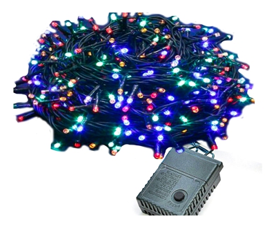 Ledlux - Mantello Luci Led Per Albero Di Natale 192 Luci RGB Multicolori 1,8 Metri IP65 Con 8 Giochi Luci