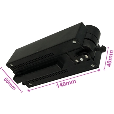 Ledlux - Testa Alimentazione Con Box Led Driver Colore Nero Per Faro Led Binario Mono Fase CB0080 CB7180 CB7280 CB7380