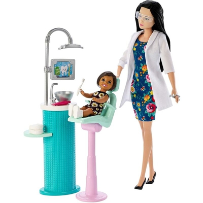 Bambola Barbie Playset Carriera Dentista con Shelly Bambolina e Accessori Gioco - MATTEL