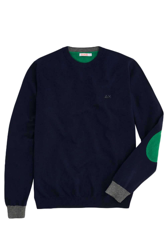 Maglia girocollo con contrasti - SUN68 en oferta