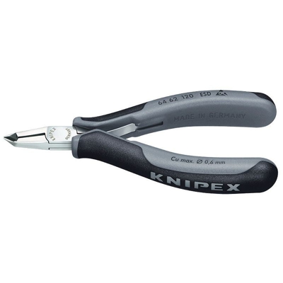 64 62 120 ESD Elettronica e meccanica di precisione Tronchese con tagliente frontale con sfaccettatura 120 mm - Knipex