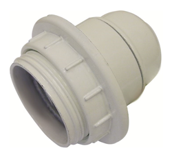 Portalampada Filetto Parziale + Ghiera attacco E14 colore Bianco - Maurer en oferta