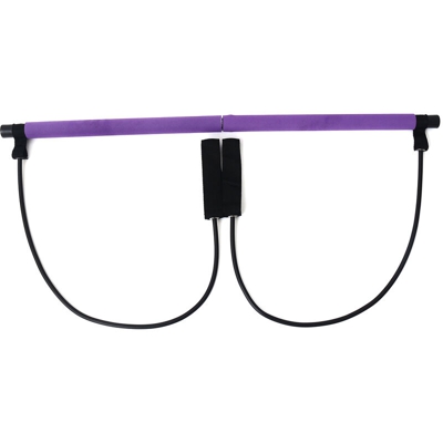 Barra portatile per pilates con esercizio di yoga con fascia di resistenza per allenamento di forza - AUGIENB