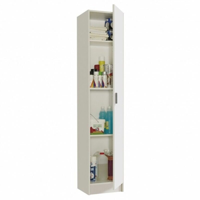 Armadio Bushwick mobile armadietto portascope multiuso salvaspazio bianco 1 anta - EGLEMTEK