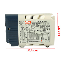 Led Driver CC LCM-40 Dimmerabile 0-10V 10V PWM Corrente Costante Selezionabile 350/500/600/700/900/1050mA - Meanwell características