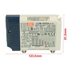 Led Driver CC LCM-40DA Dimmerabile DALI Pulsante NO Corrente Costante Modulare 350/500/600/700/900/1050mA - Meanwell en oferta