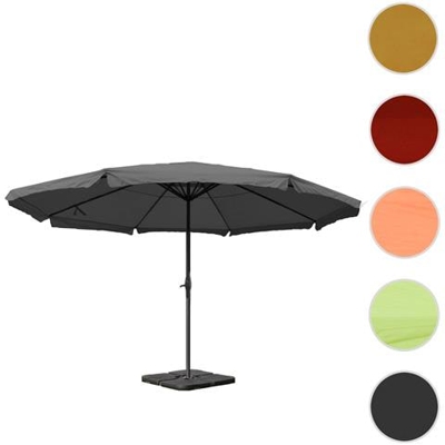Ombrellone Giardino Spiaggia T45 Merano Pro Ø 500cm Con Base Antracite
