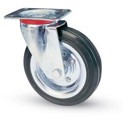Salone - Ruota industriale d.200x50 in gomma su piastra con cuscinetto a rulli - AVO precio