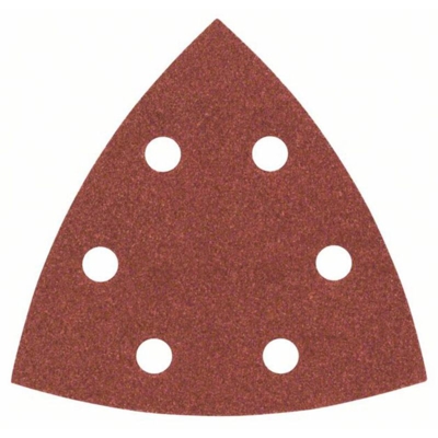 Bosch Accessories 2607017109 Carta abrasiva a delta a strappo, perforato Grana 180 Lato 93 mm 25 pz.