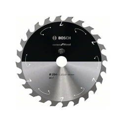 Bosch Lama per sega circolare Standard for Wood per seghe a batteria 254x2,2/1,6x30 T24 - 2608837733 características