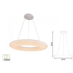 Lampada Led A Sospensione Design Moderno Rotonda Colore Bianco Diametro 910mm 105W 3000K Dimmerabile Triac Dimmer SKU-40101 - V-TAC características