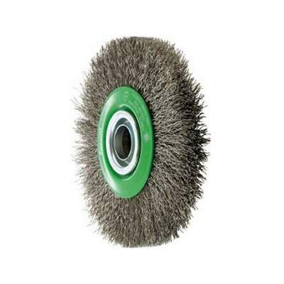 Forum - Spazzola Circolare, Filo Di Acciaio Inossidabile Di 0,3 Mm, Ondulata, Diametro Della Spazzola: 150 Mm, Larghezza. : Lavorare 30 Mm, Velocità