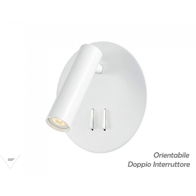 Applique da Hotel per Lettura con 2 LED V-TAC 3W e 6W Colore Bianco 3000K