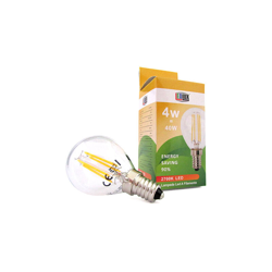 Lampada Filo Led Con Filamento E14 G45 4W=40W 360 Gradi Bianco Caldo 2700K Bulbo Globo Piccolo Sfera SKU-43001 - LEDLUX precio