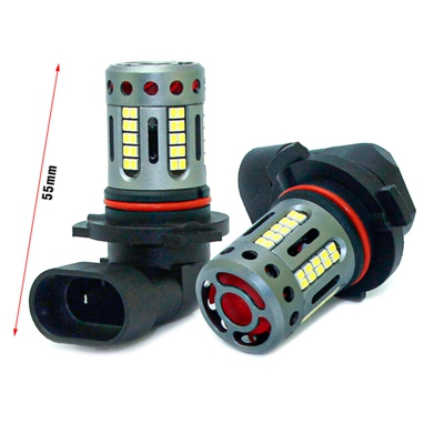 Carall - Lampada Led 9005 HB3 12V 21W Canbus Bianco Con Ventola In Testa Per Luce Fendinebbia