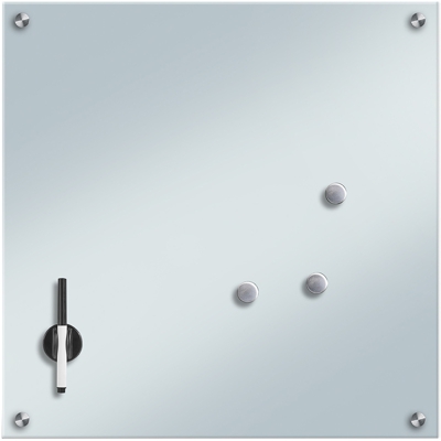 Lavagnetta memo in vetro bianco 55x55 cm - ZELLER