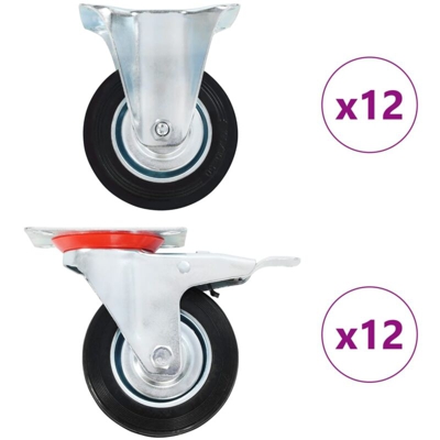 Vidaxl - Rotelle 24 pz 100 mm