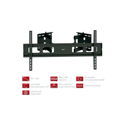 Soporte TV estensibile Fonestar da 37' a 63' Fonestar Extensible TV, VESA 800 x 400, ideale per l'installazione ad angolo speciale, nero