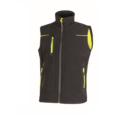 GILET TECNICO IMPERMEABILE, ANTIVENTO E TRASPIRANTE BLACK CARBON SOFT SHELL - MODELLO: UNIVERSE U-POWER - Taglia XL