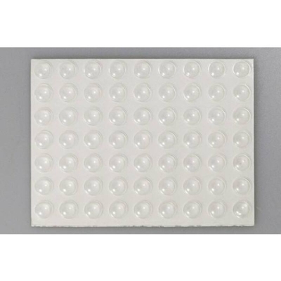 TOOLCRAFT 2008C126-C Piedino di fissaggio autoadesivo, rotondo Trasparente (Ø x A) 7.9 mm x 2.2 mm 126 pz.