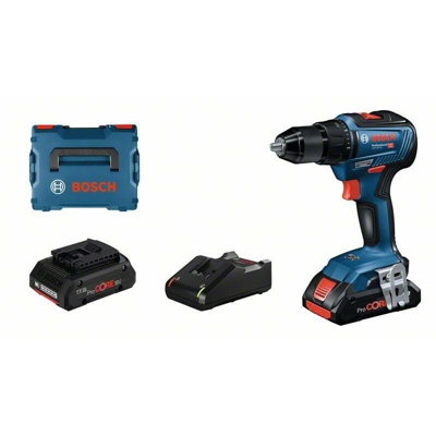 Bosch Trapano avvitatore a batteria GSR 18V-55, 2 x batterie ProCORE18V, Caricabatteria rapido GAL 18V-40 - 06019H5204